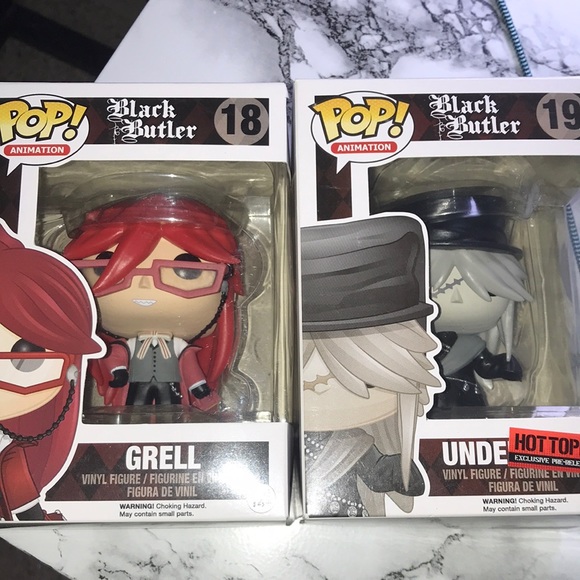 2 black butler pop Funko’s Grell and Undertaker